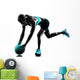 Woman Fitness Medicine Ball Wall Decal