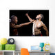 Two Men Sparring with Wall Decal
