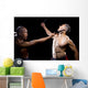 Two Men Sparring with Wall Decal