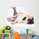 Vet Examines Pug Wall Decal
