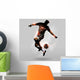 Abstract Soccer Jumping Touch Wall Decal
