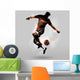 Abstract Soccer Jumping Touch Wall Decal