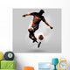 Abstract Soccer Jumping Touch Wall Decal