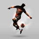 Abstract Soccer Jumping Touch Wall Decal