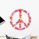 Floral Peace Sign Wall Decal