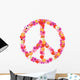 Floral Peace Sign Wall Decal