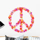 Floral Peace Sign Wall Decal