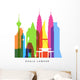Kuala Lumpur Landmarks Bright Wall Decal