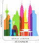 Kuala Lumpur Landmarks Bright Wall Decal