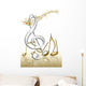 Tanzende Noten Mit Notenschl Wall Decal