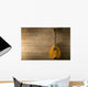 Alte Mandoline Auf Holzdielen Wall Decal