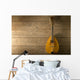 Alte Mandoline Auf Holzdielen Wall Decal