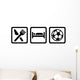 Eat Sleep Soccer Football Wall Decal
