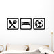 Eat Sleep Soccer Football Wall Decal