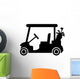 Golf Cart with Clubs Wall Decal