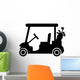 Golf Cart with Clubs Wall Decal