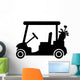 Golf Cart with Clubs Wall Decal