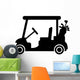 Golf Cart with Clubs Wall Decal