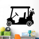 Golf Cart with Clubs Wall Decal