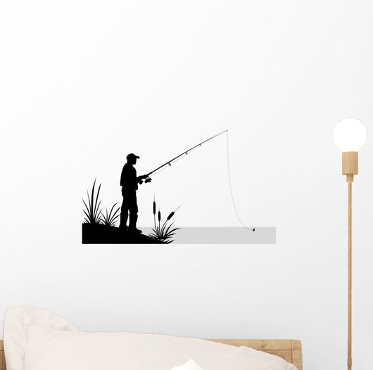 Fishing Illustration Wall Decal