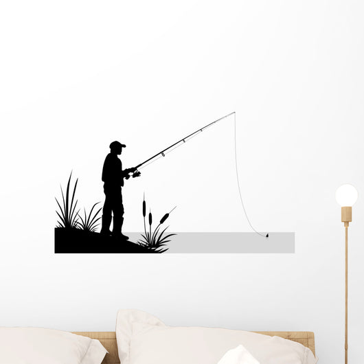 Fishing Illustration Wall Decal