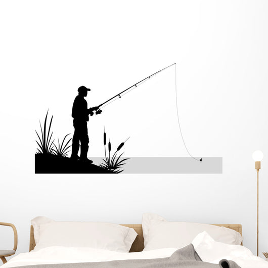 Fishing Illustration Wall Decal