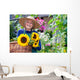 Happy Old Woman with Wall Decal