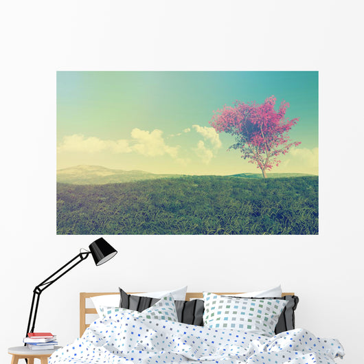 Maple Tree Landscape with Wall Decal