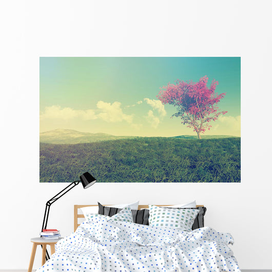 Maple Tree Landscape with Wall Decal
