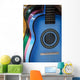 Row Colorful Acoustic Guitars Wall Decal