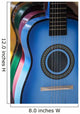 Row Colorful Acoustic Guitars Wall Decal