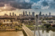 City Warsaw Skyline behind Wall Decal
