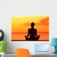 Wellness Woman Doing Zen Wall Decal