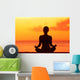 Wellness Woman Doing Zen Wall Decal