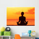 Wellness Woman Doing Zen Wall Decal