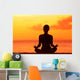 Wellness Woman Doing Zen Wall Decal