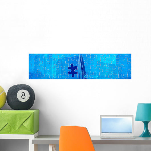 Banner Find Missing Piece Wall Decal