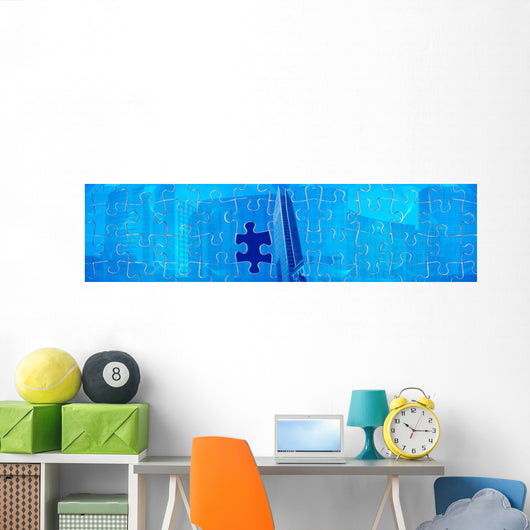 Banner Find Missing Piece Wall Decal