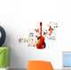 Colorful Guitar Design Wall Decal