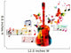 Colorful Guitar Design Wall Decal