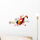 Colorful Lute Design Wall Decal