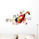 Colorful Lute Design Wall Decal
