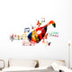 Colorful Lute Design Wall Decal