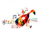 Colorful Lute Design Wall Decal