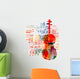 Colorful Cello Design Wall Decal