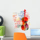Colorful Cello Design Wall Decal