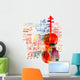 Colorful Cello Design Wall Decal