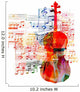 Colorful Cello Design Wall Decal