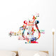 Colorful Lyre Design Wall Decal