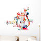 Colorful Lyre Design Wall Decal